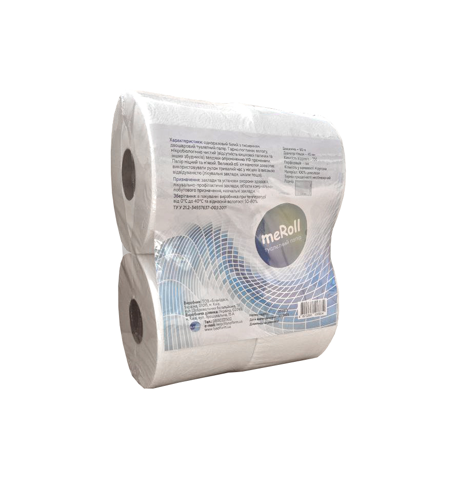 Туалетний папір meRoll, рулон 90 м №4